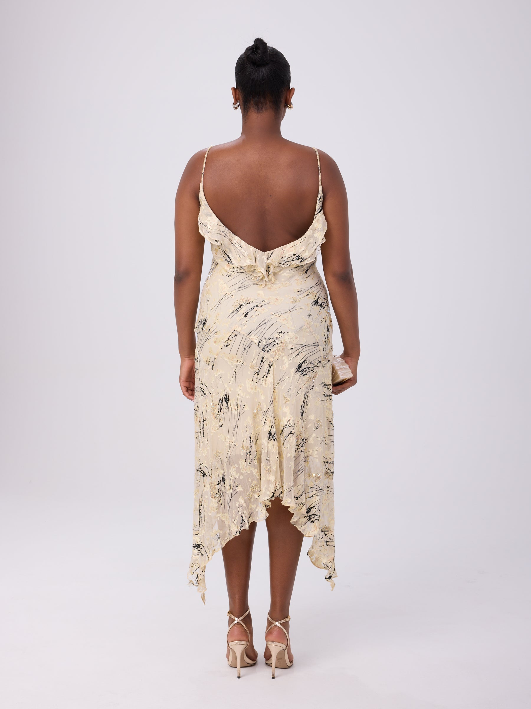 Sue Wong 2000s Ivory Beaded Dress