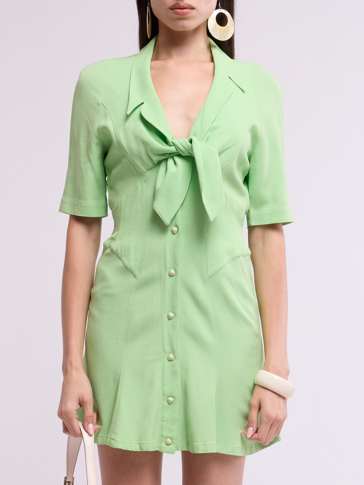 Thierry Mugler 1980s Green Mini Dress