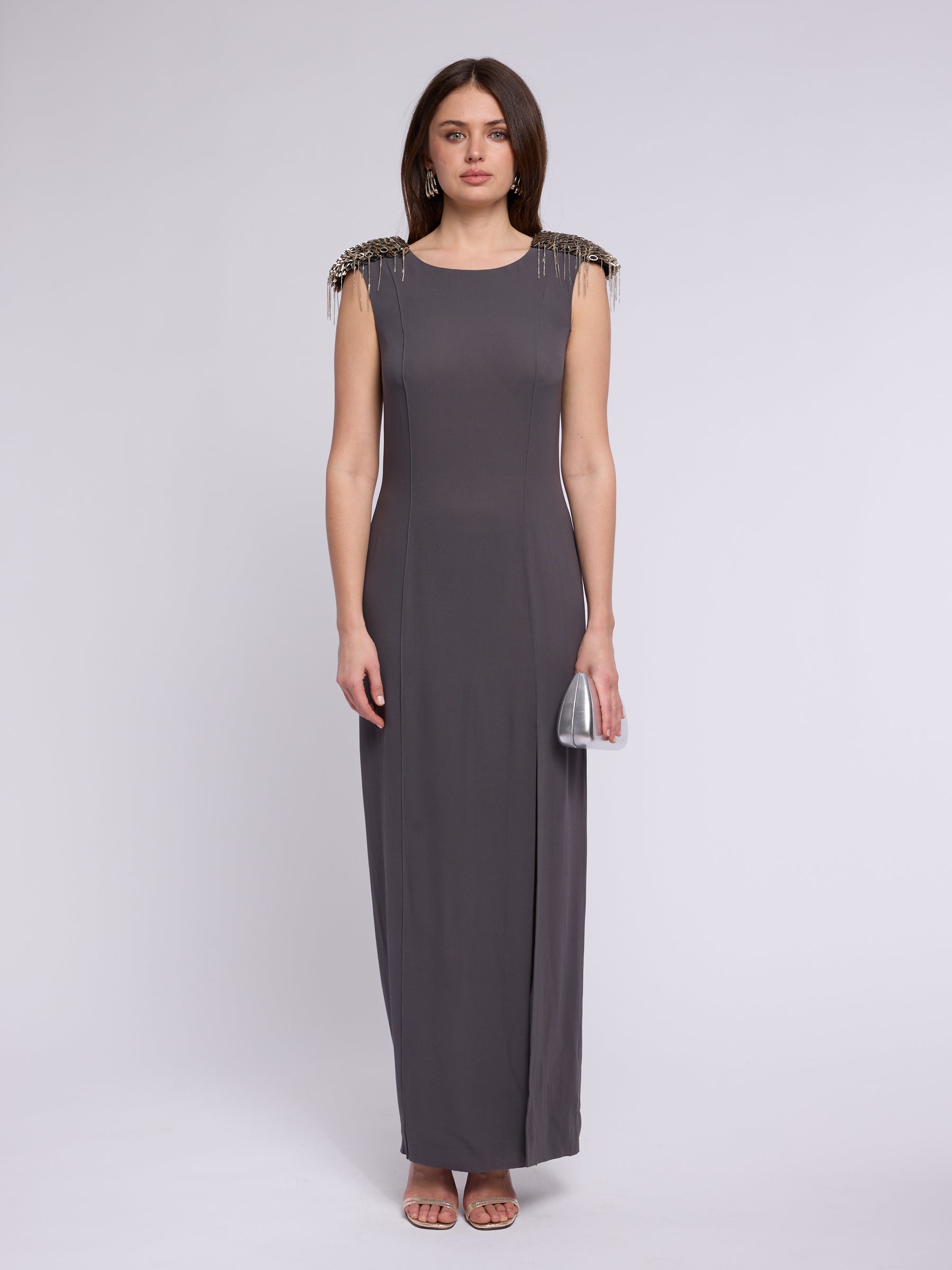 Thierry Mugler 2010 Metal Shoulder Dress