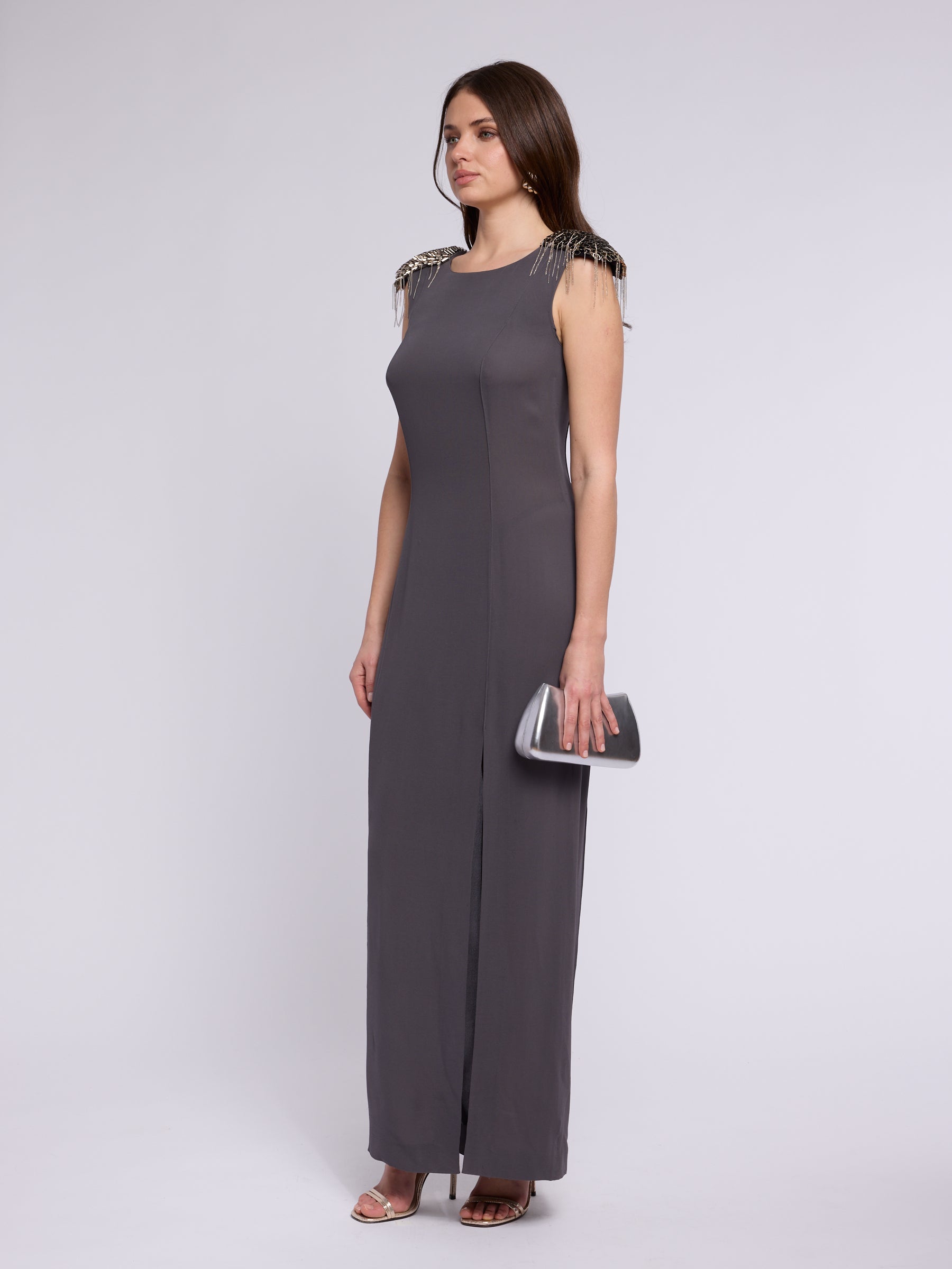 Thierry Mugler 2010 Metal Shoulder Dress