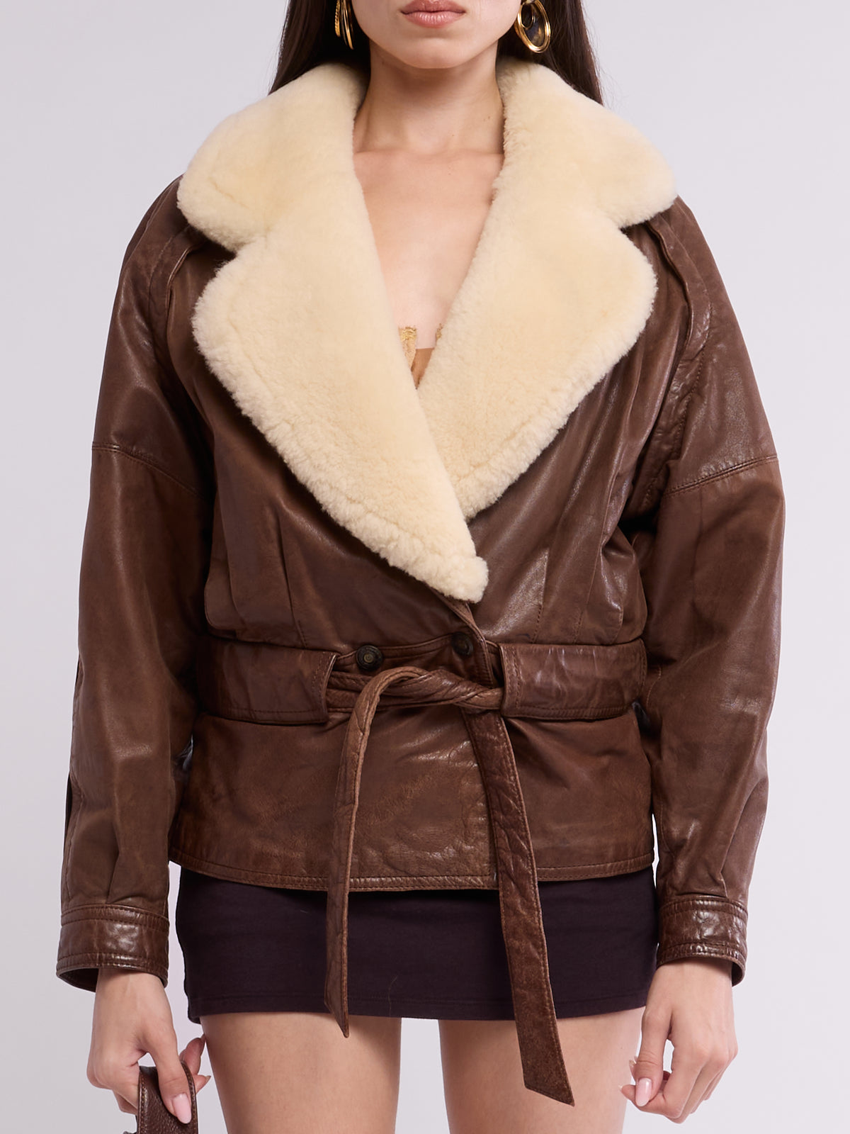 Unsigned 1980s Leather Bomber