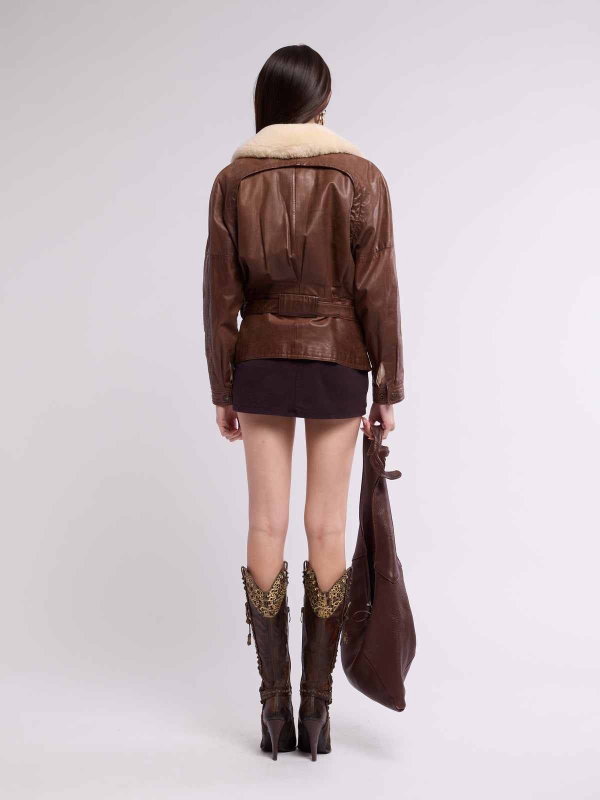 Unsigned 1980s Leather Bomber
