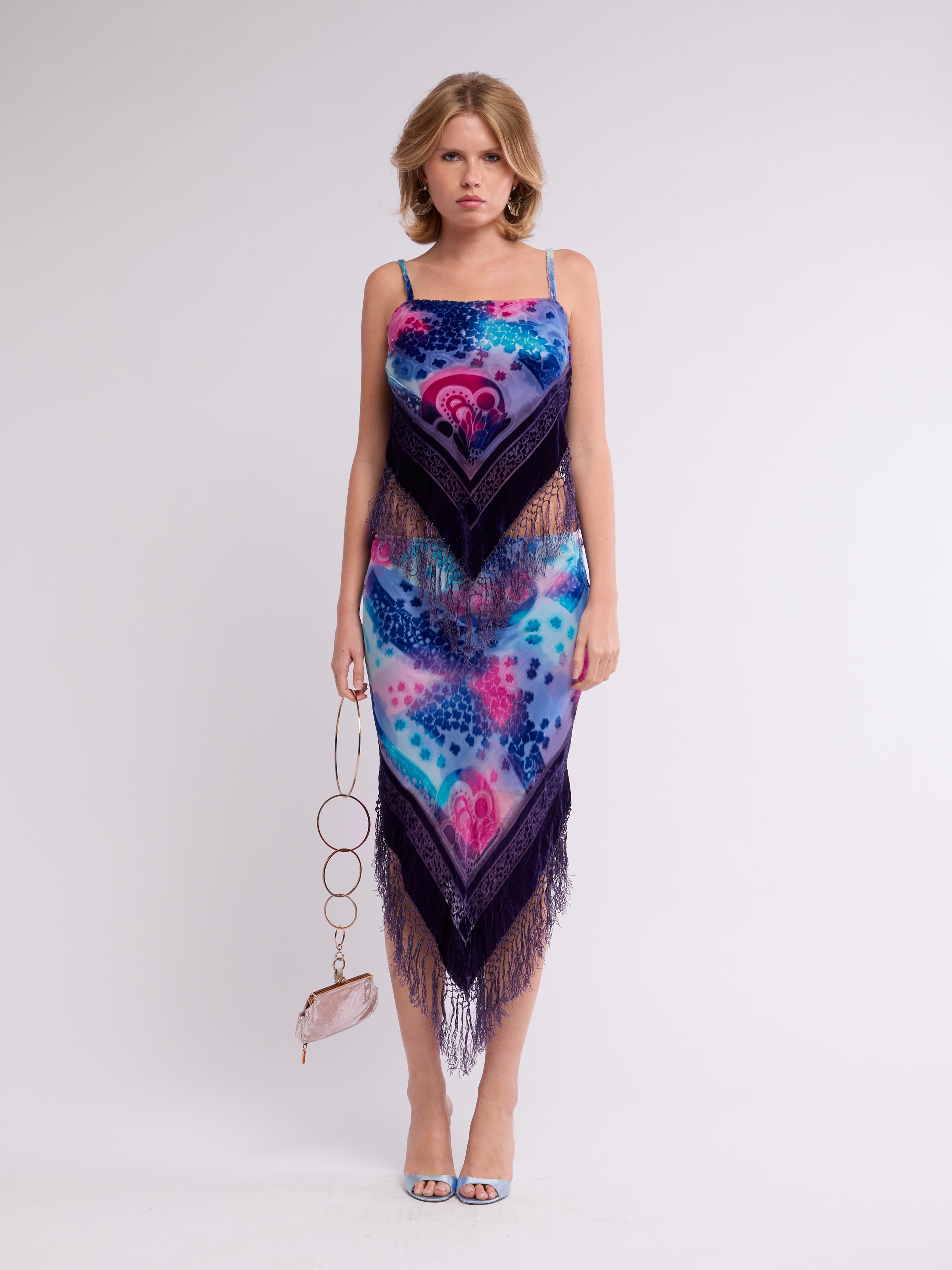 Unsigned 2000s Blue & Purple Fringe Set