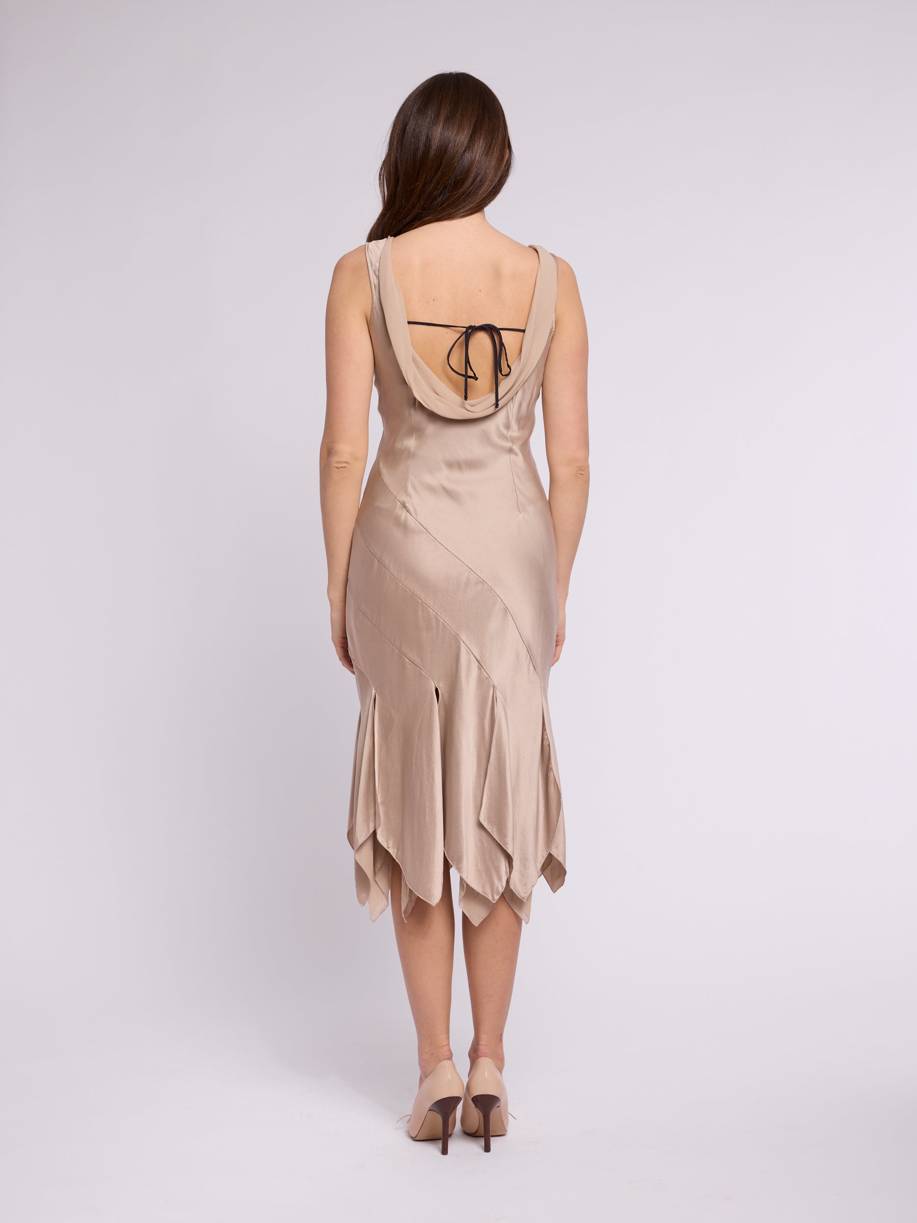 Unsigned 2000s Romantic Silk Midi Dress