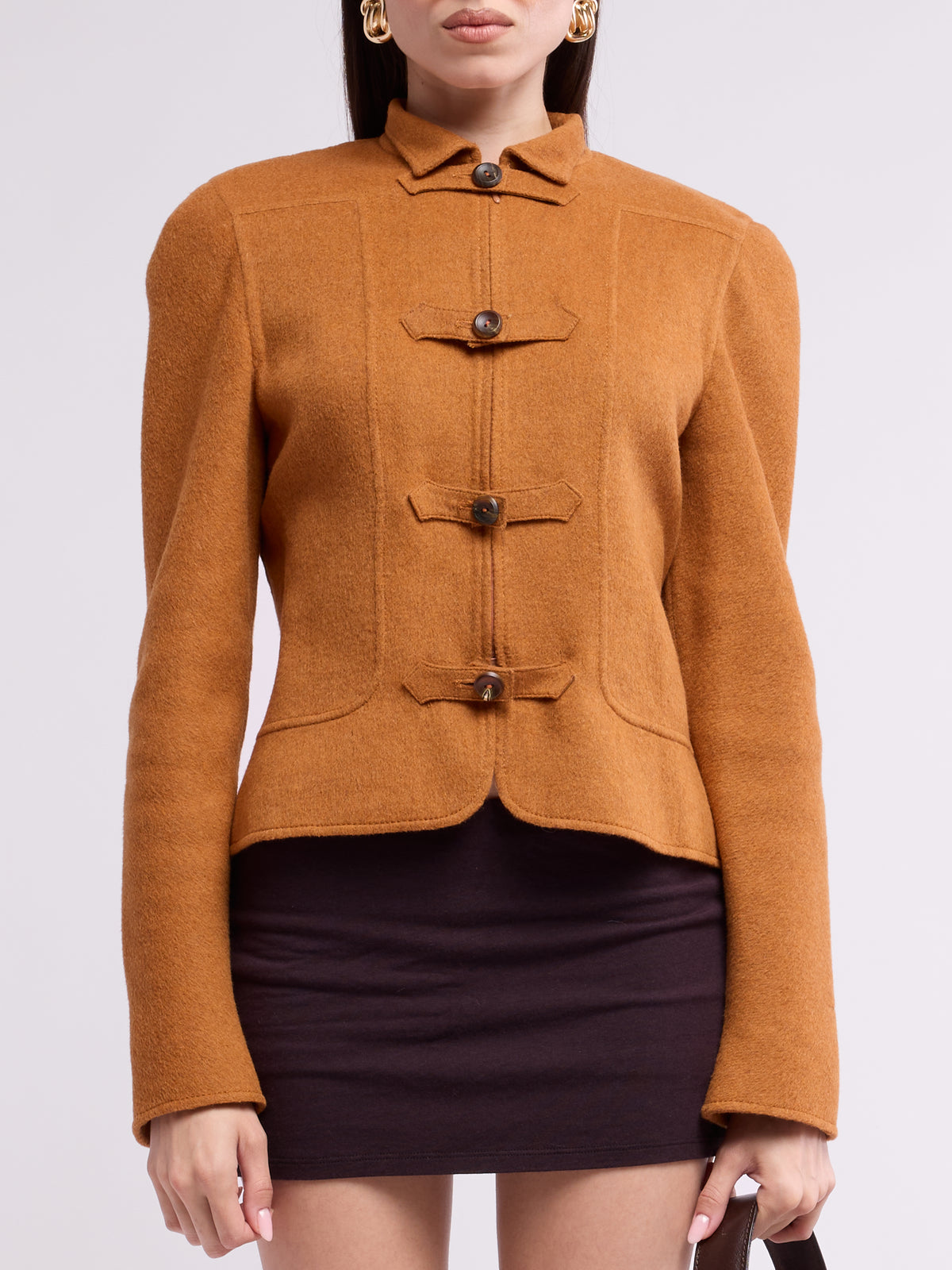 Valentino 1990s Orange Wool Blazer