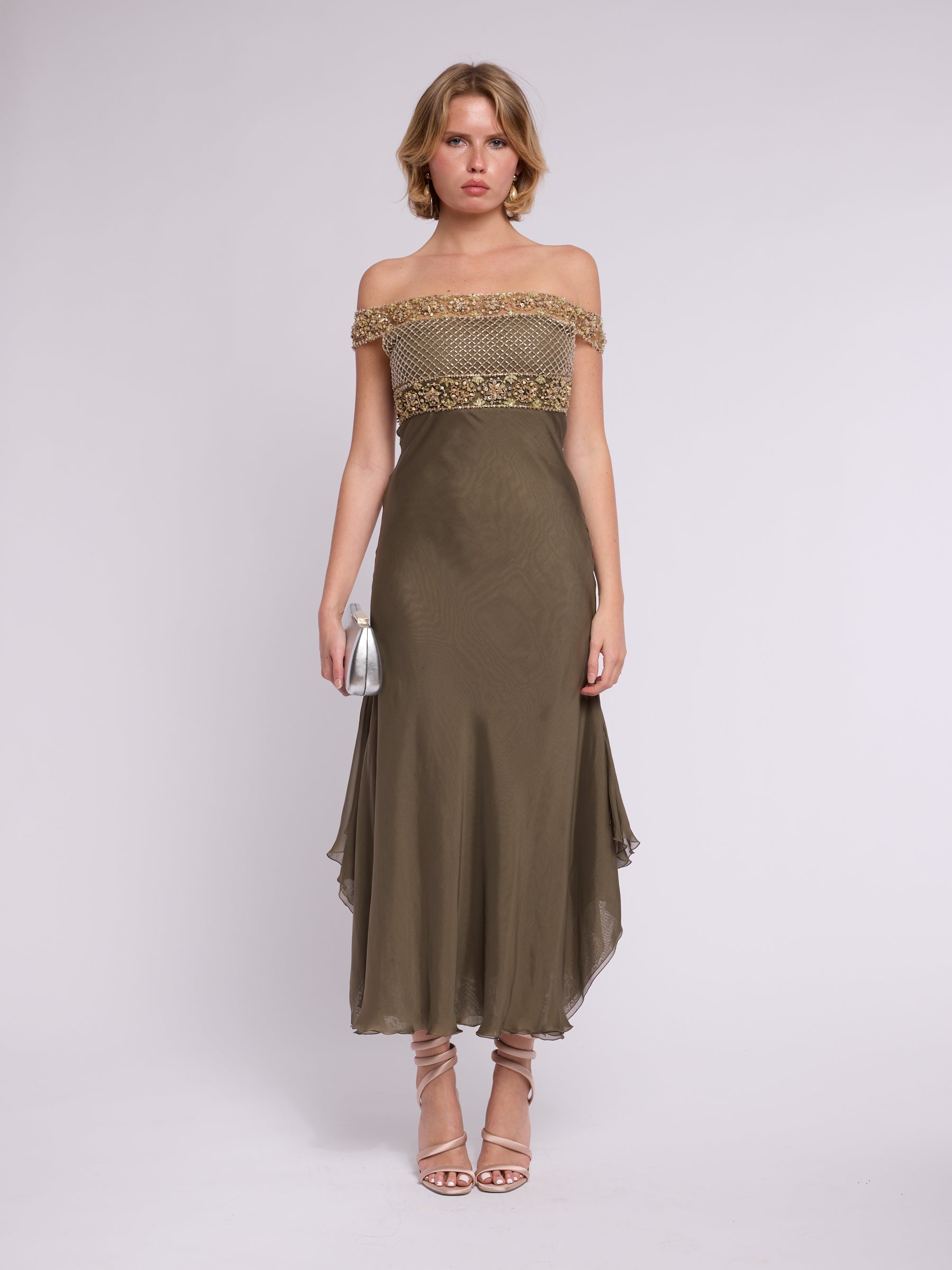 Valentino SS 2003 Olive Dress