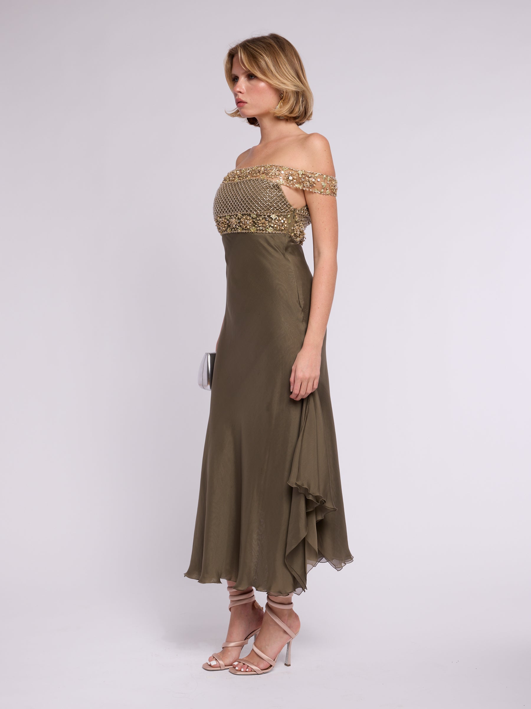 Valentino SS 2003 Olive Dress