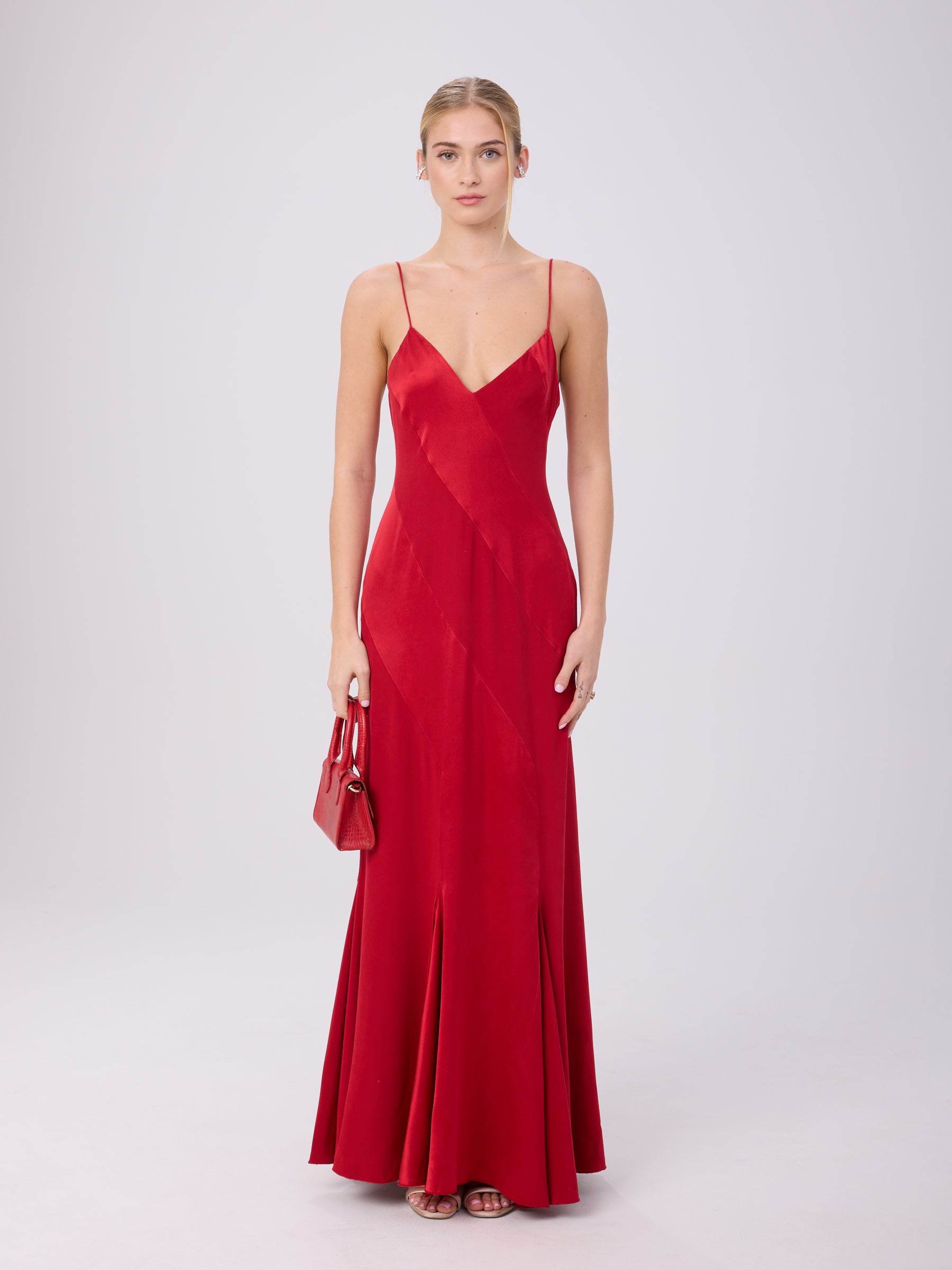 Valentino FW 2003 Red Stripe Gown