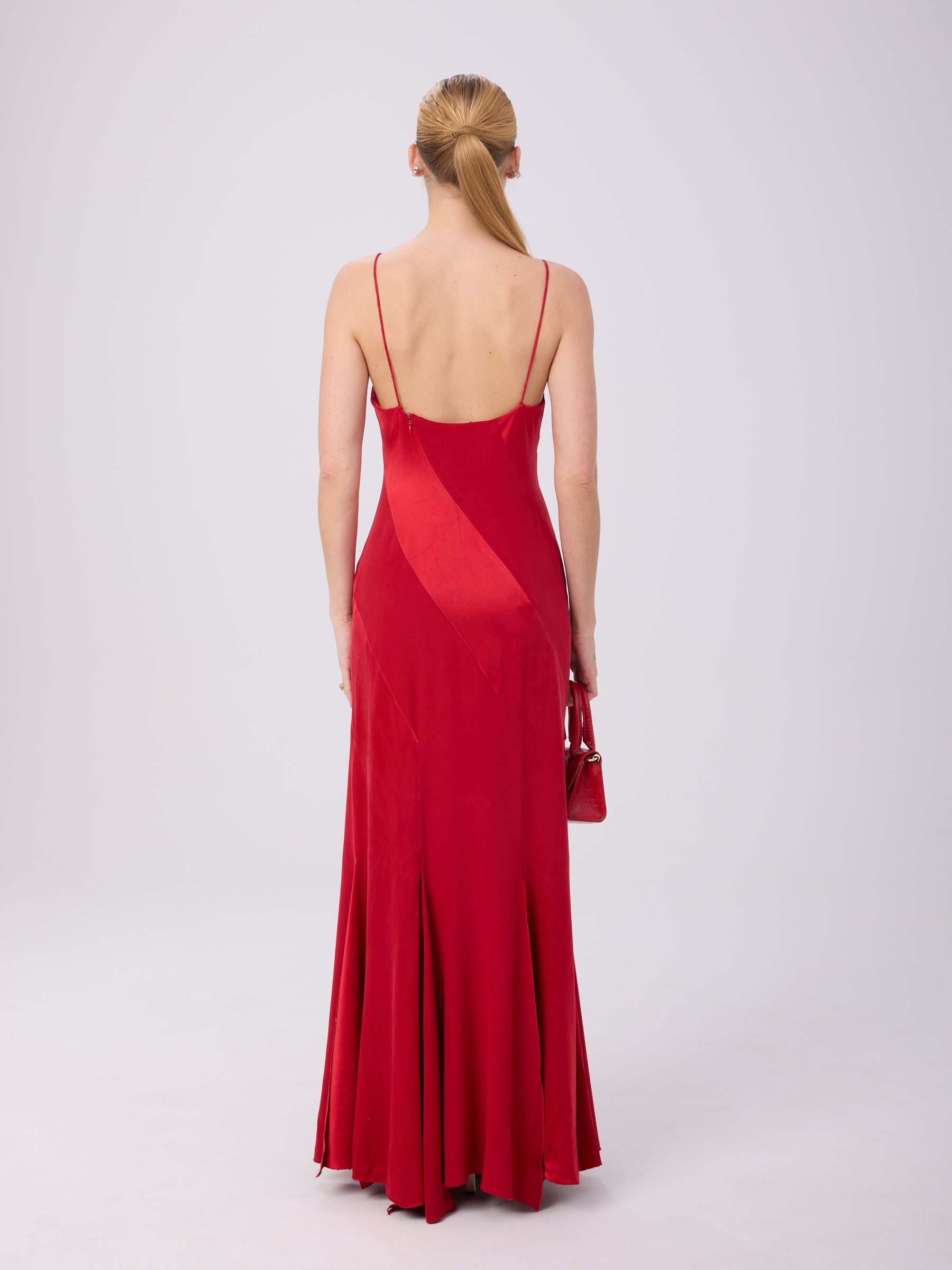 Valentino FW 2003 Red Stripe Gown