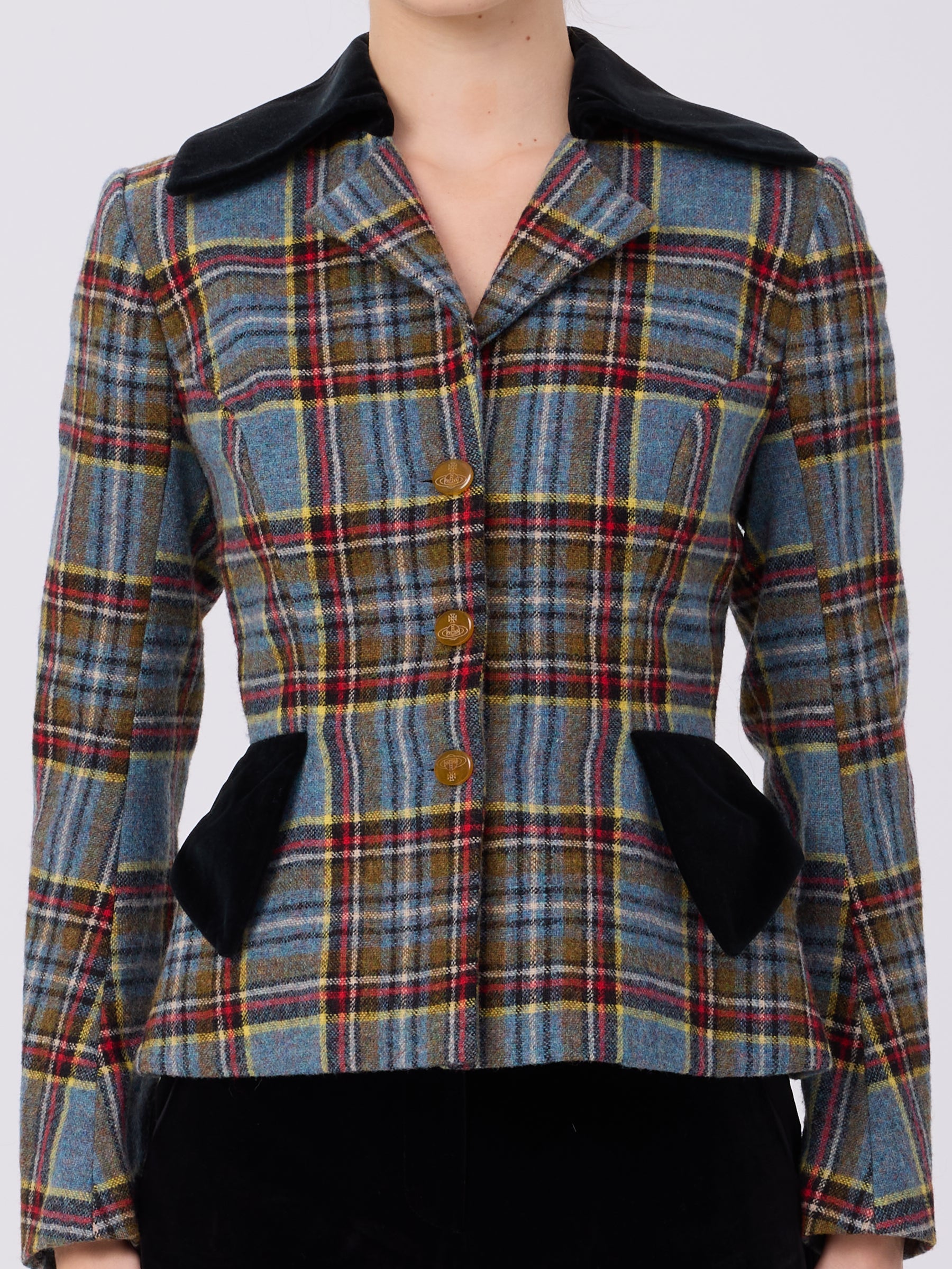 Vivienne Westwood FW 1994 Wool Tartan Plaid Jacket