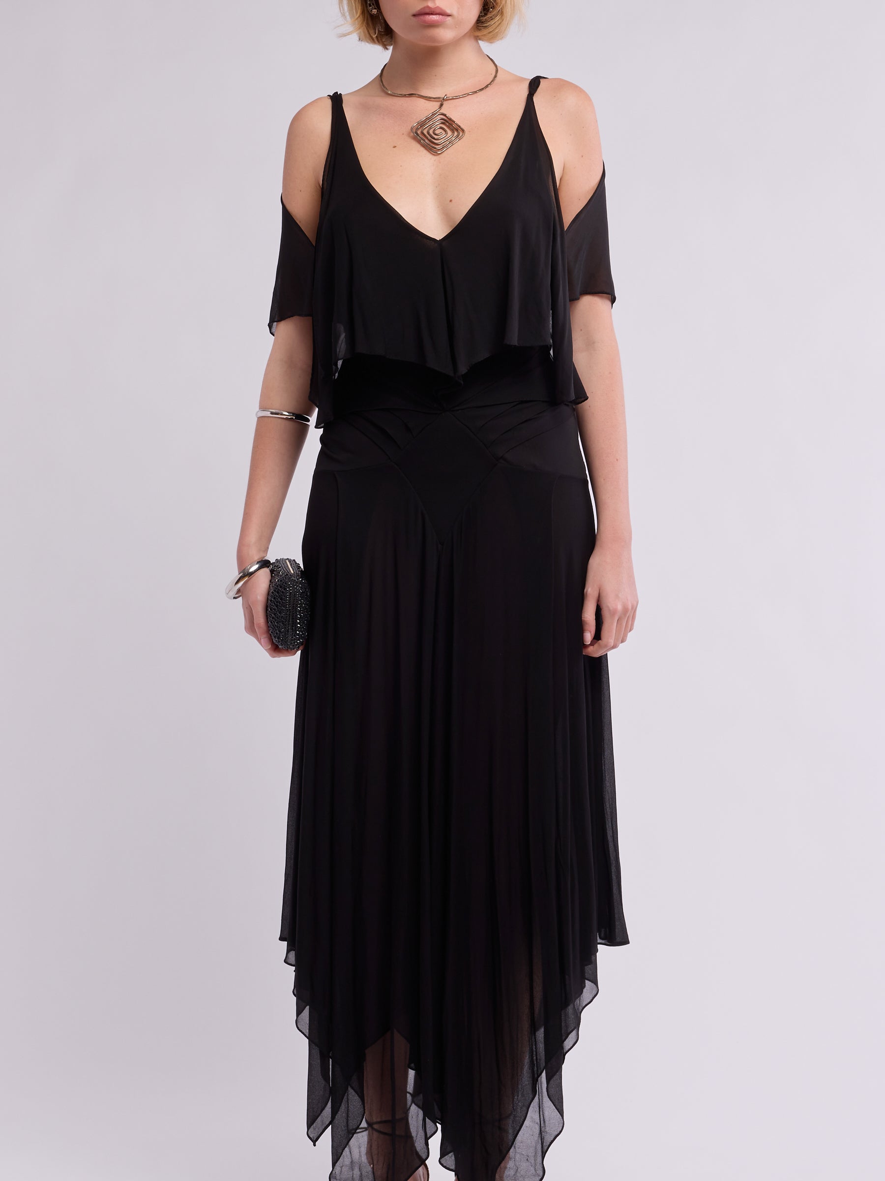 YSL by Tom Ford SS 2004 Black Sheer Gown
