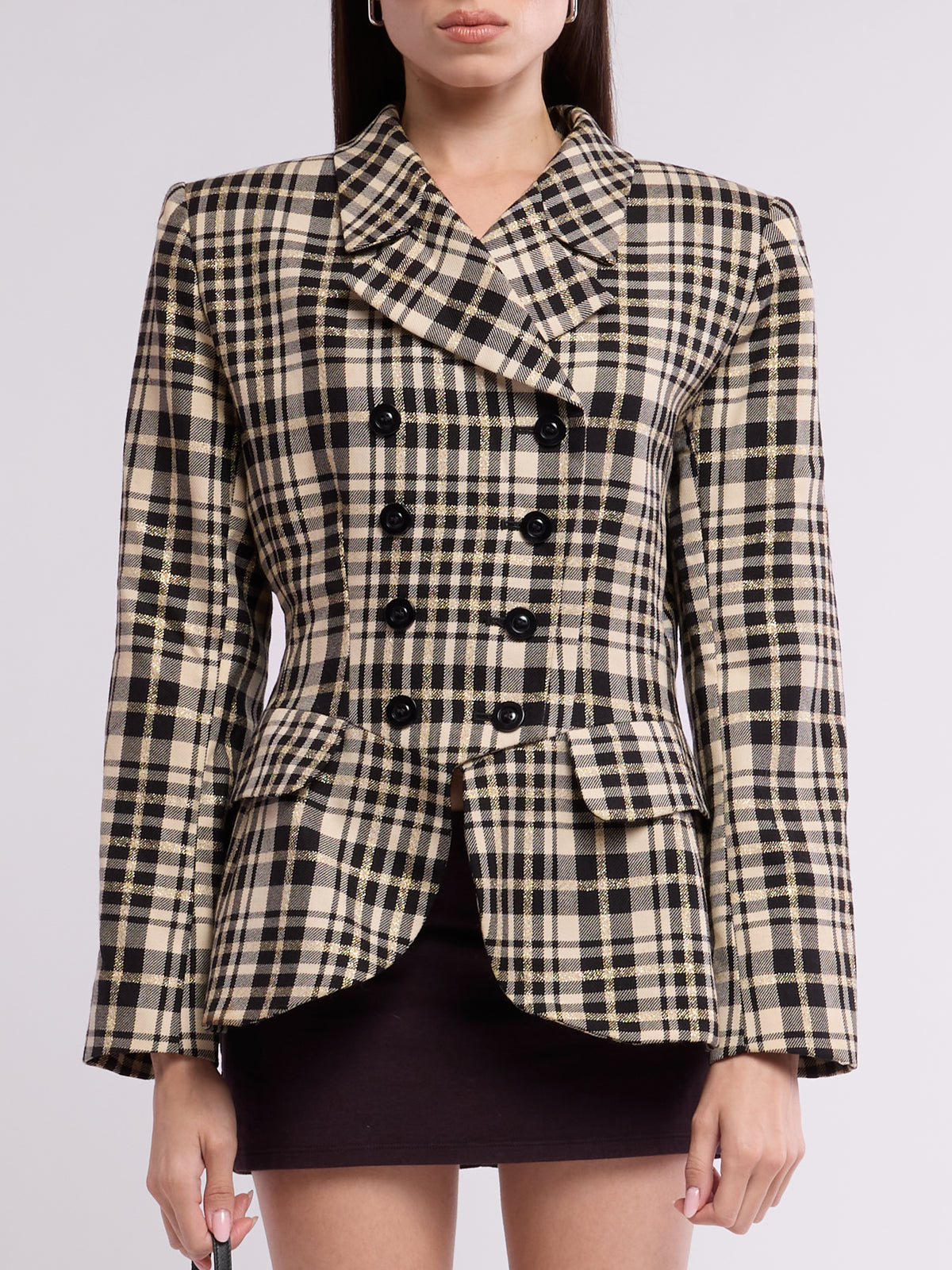 Yves Saint Laurent 1990s Plaid Blazer