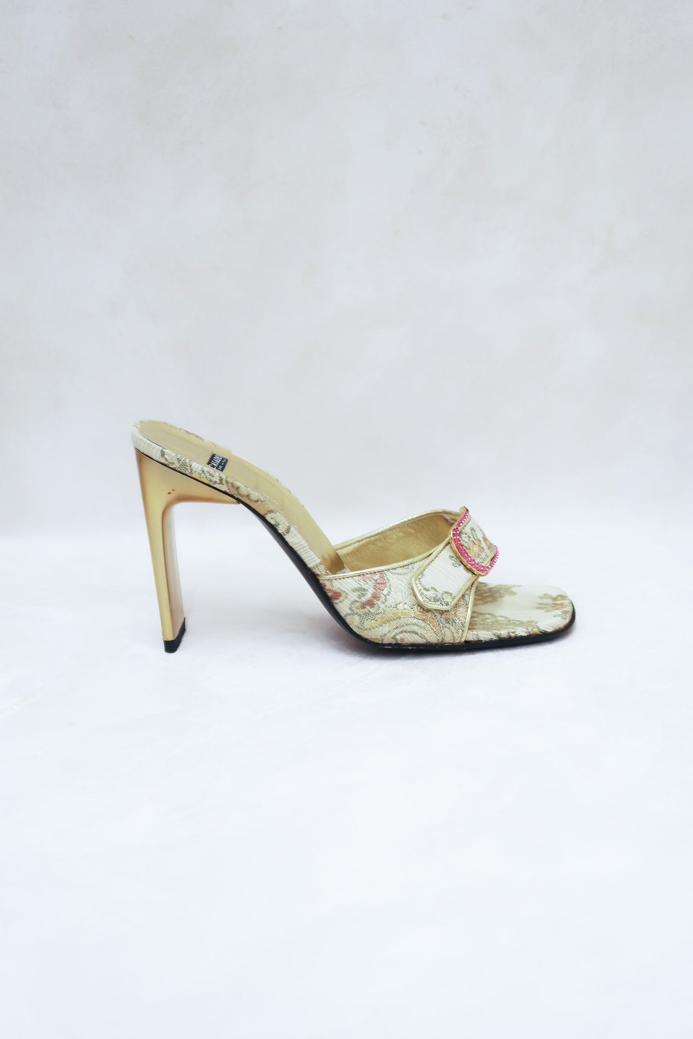 casadei 2000s brocade heels