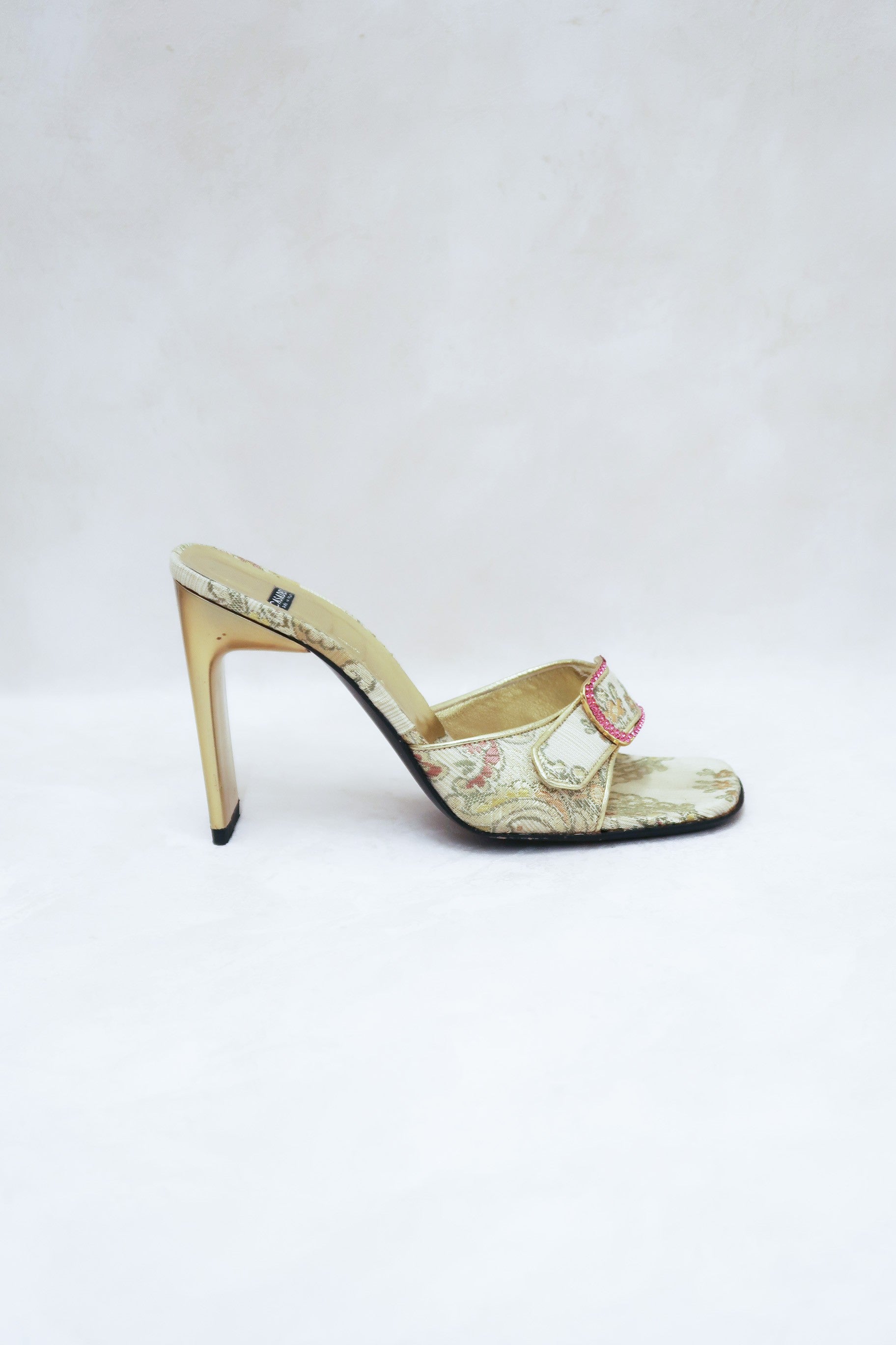 casadei 2000s brocade heels