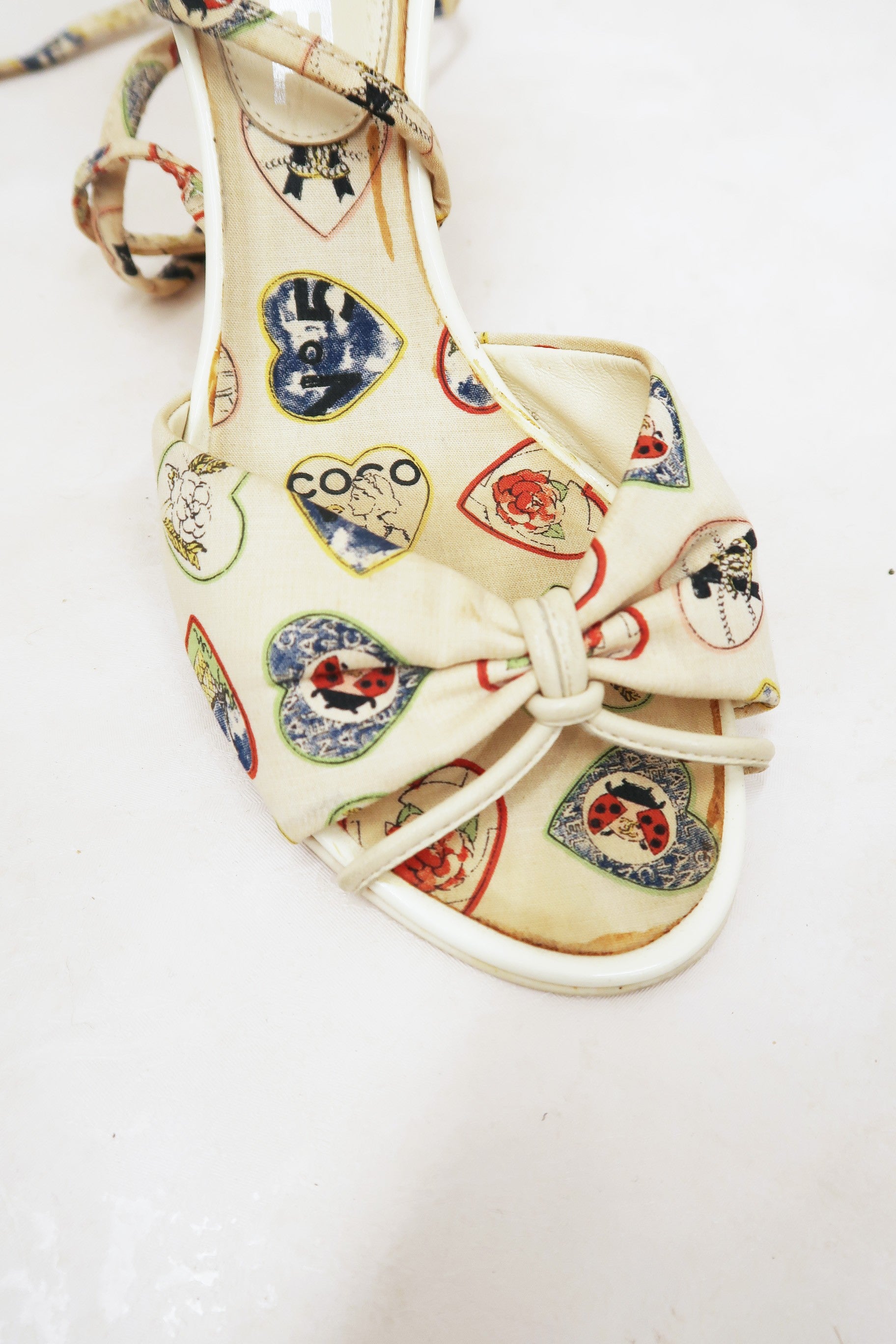 chanel ss 2006 valentine collection wrap around sandals