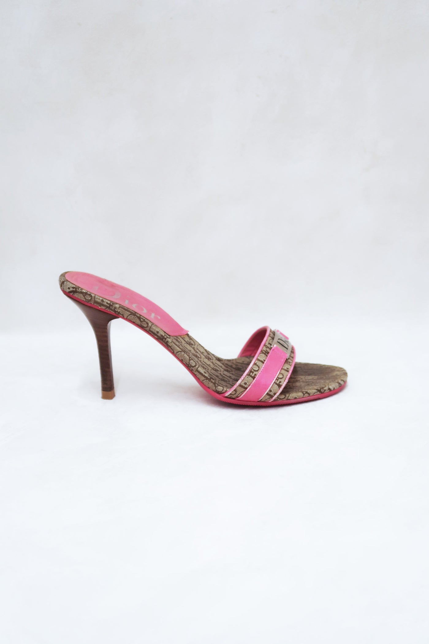 christian dior 2000s monogram pink sandals