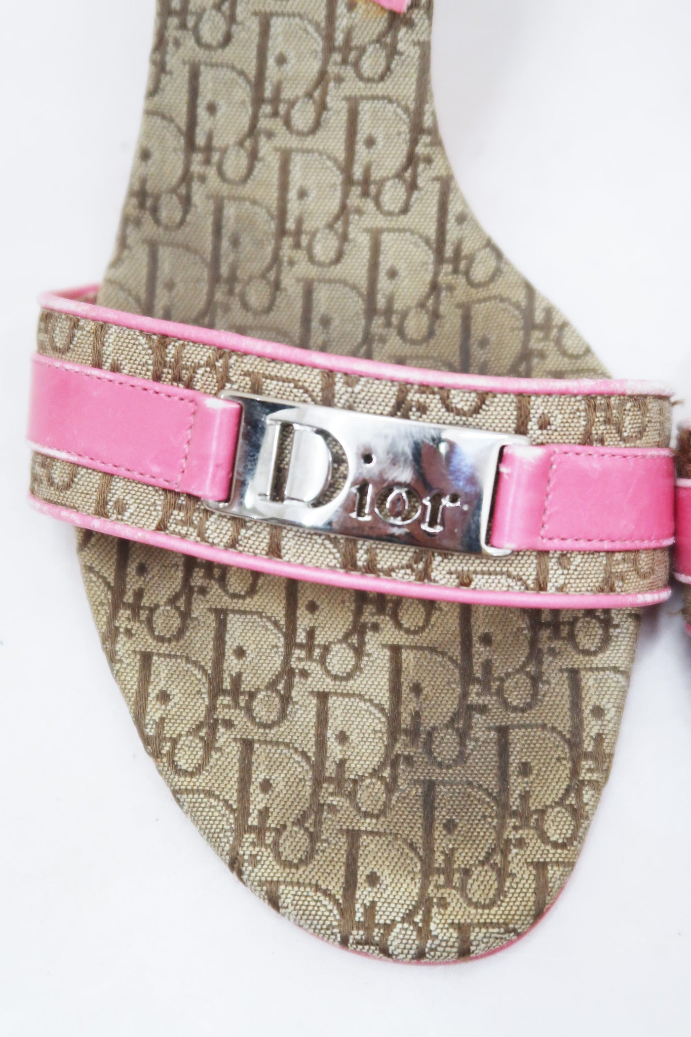 christian dior 2000s monogram pink sandals