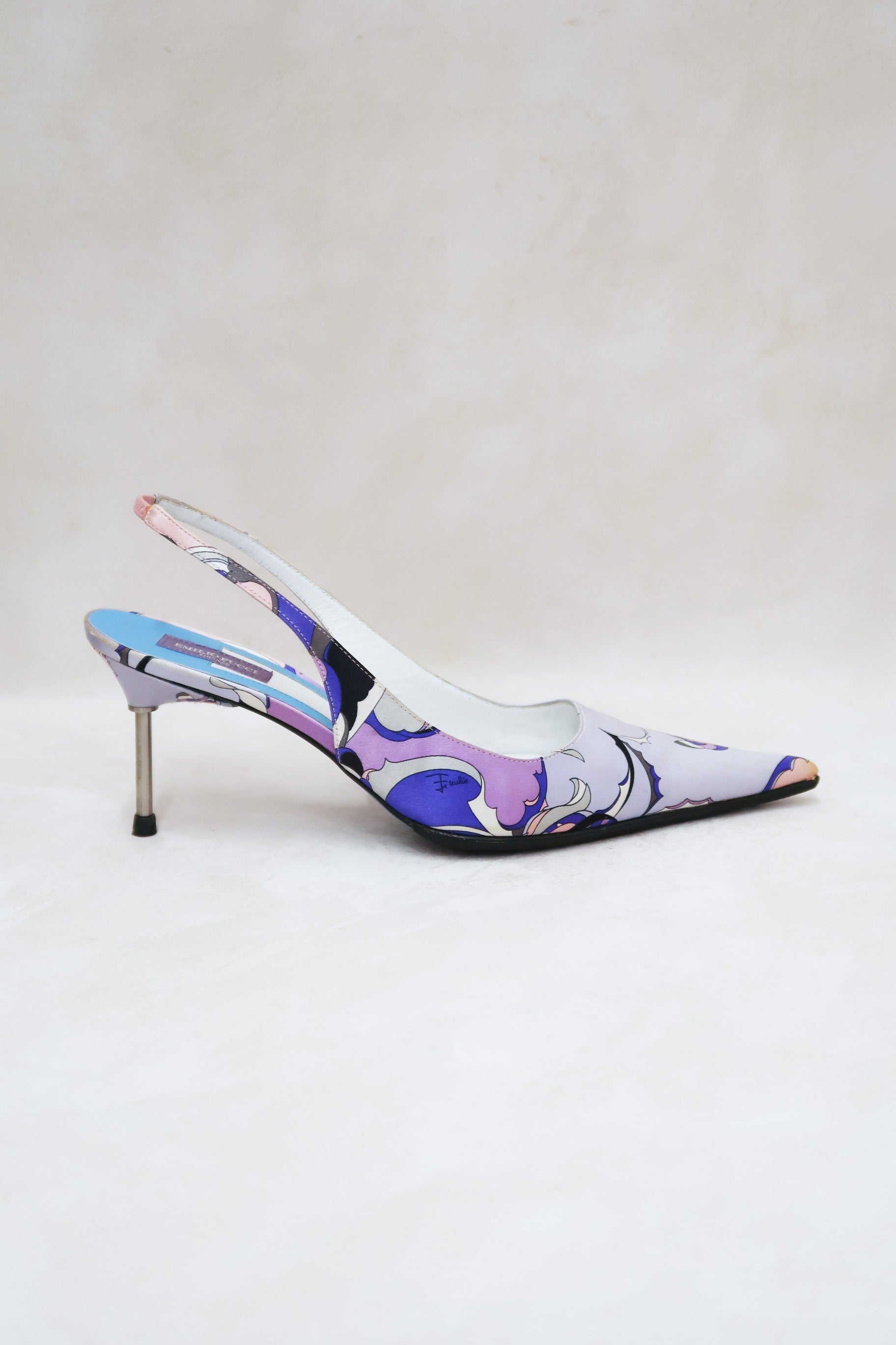emilio pucci 2000s purple slingbacks