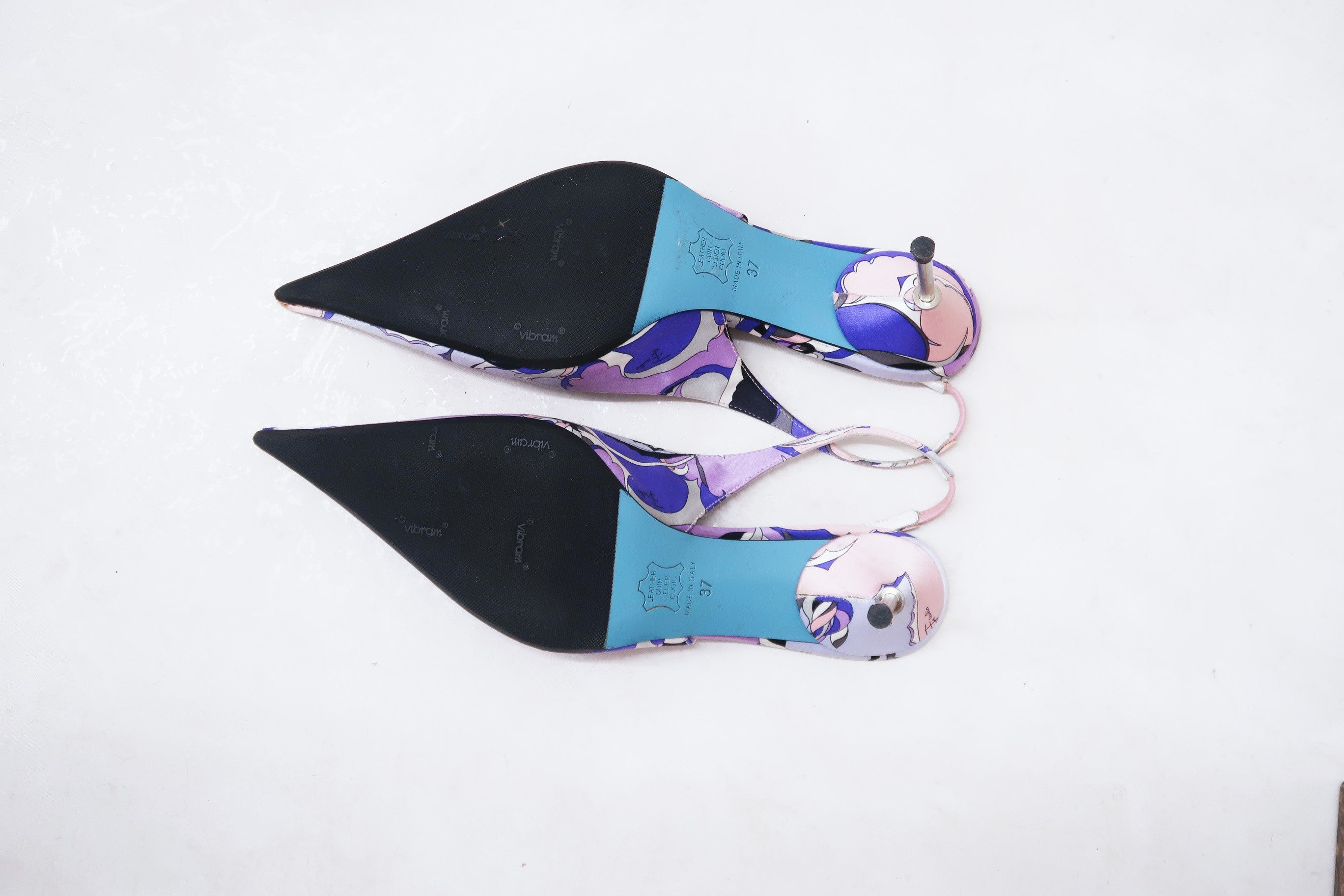 emilio pucci 2000s purple slingbacks
