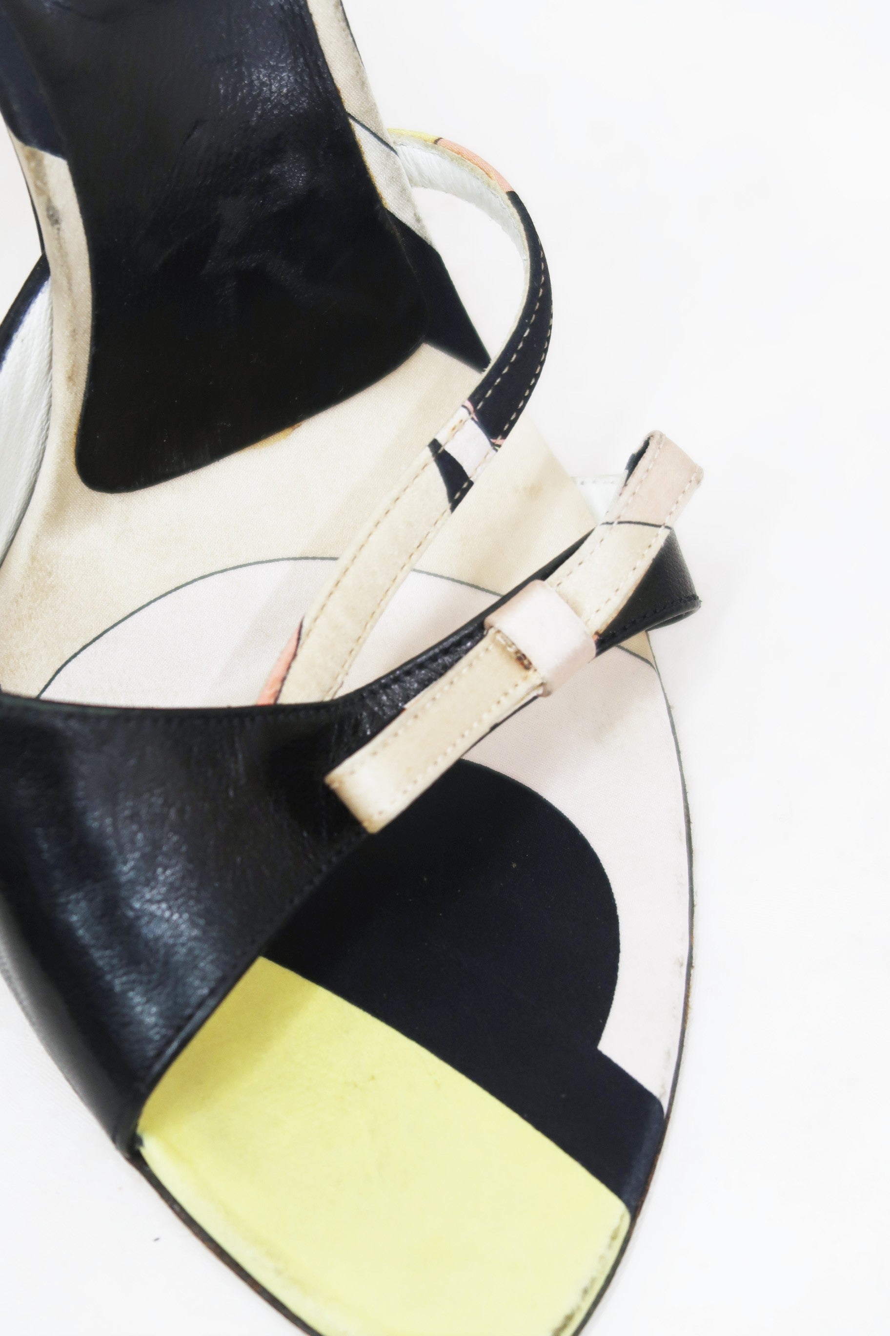 emilio pucci 2000s rhinestone bow heels