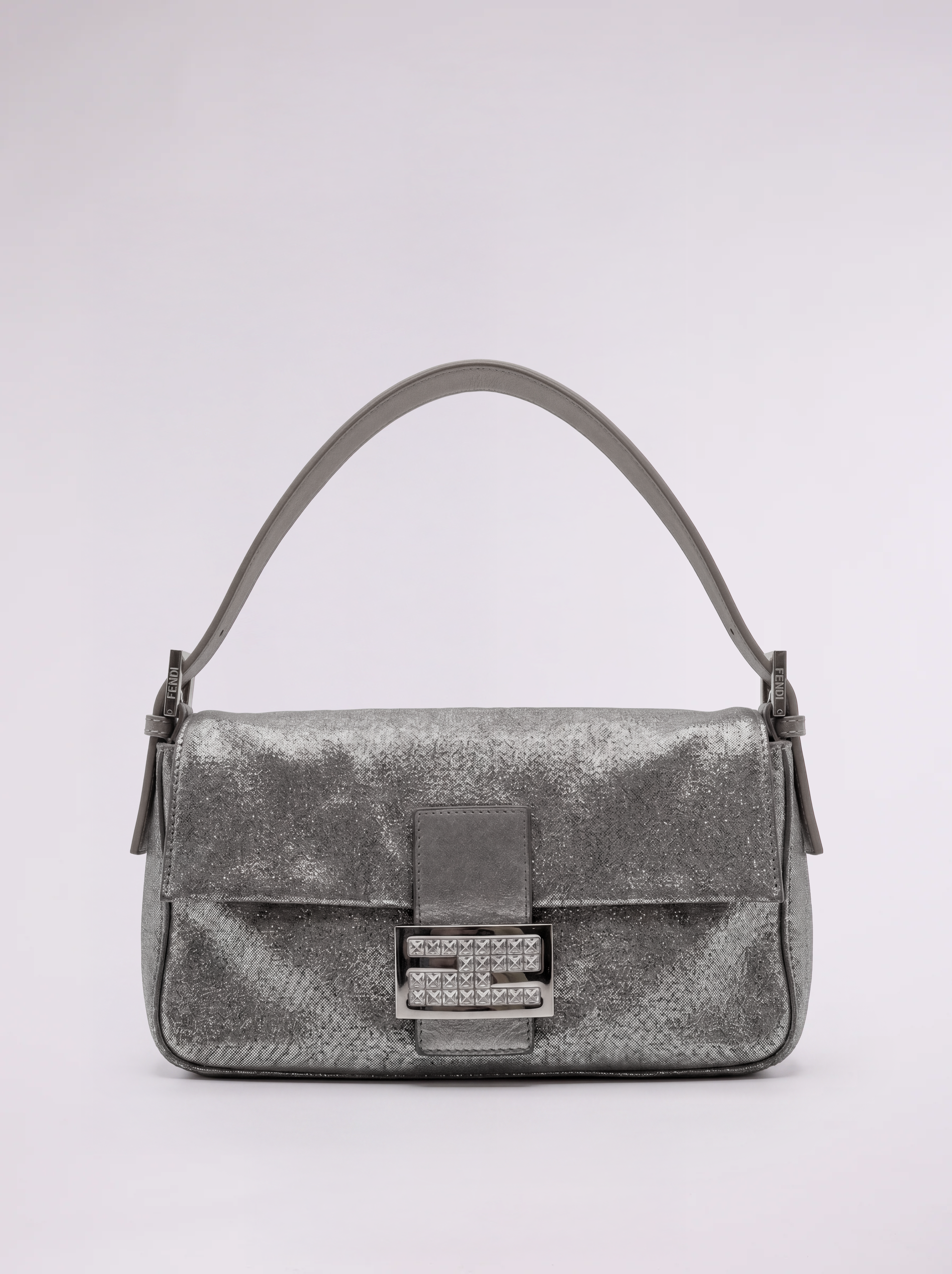 Fendi 2000s Silver Baguette Bag