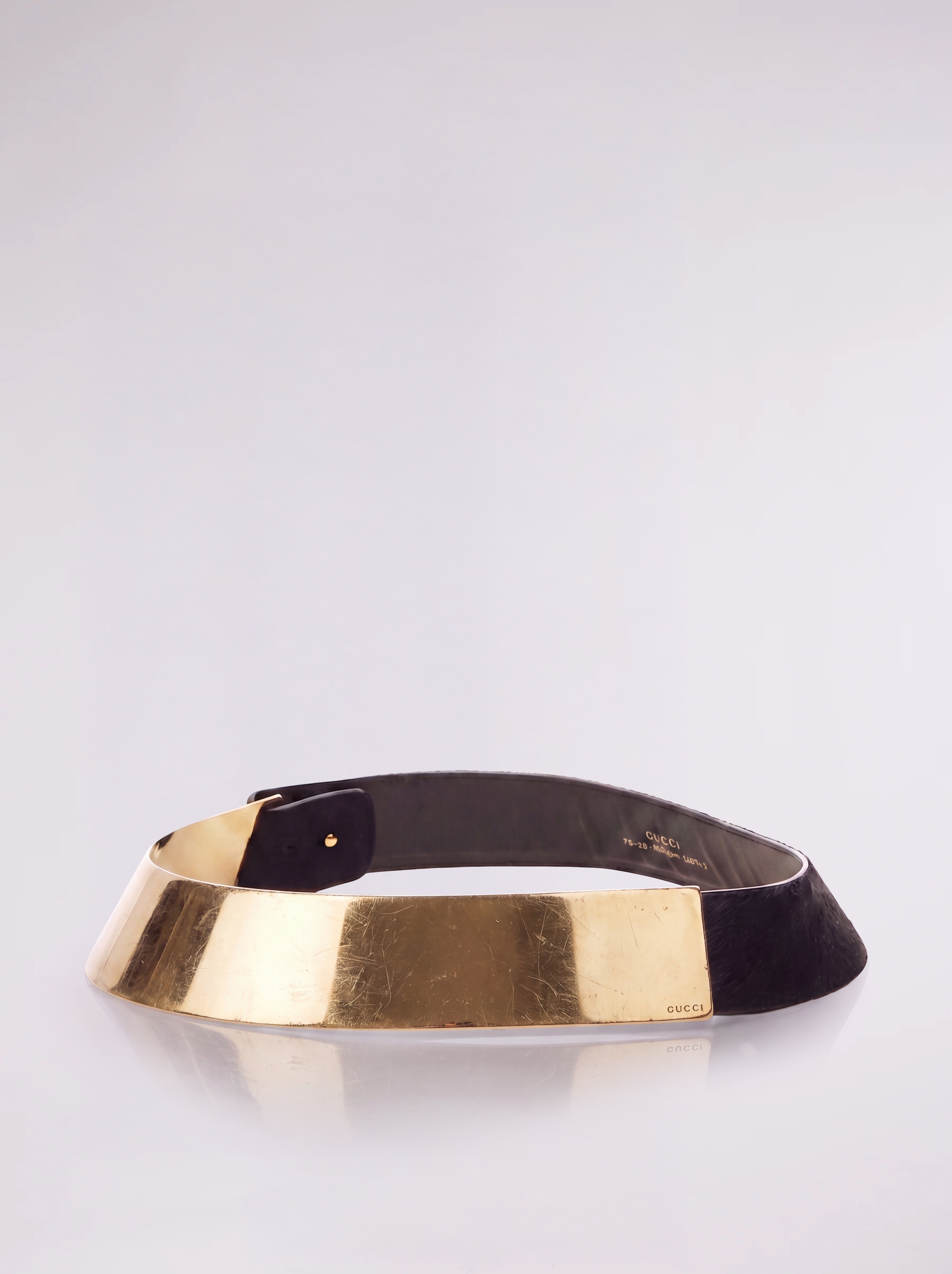 Gucci by Tom Ford FW 1996 Gold Leather Belt
