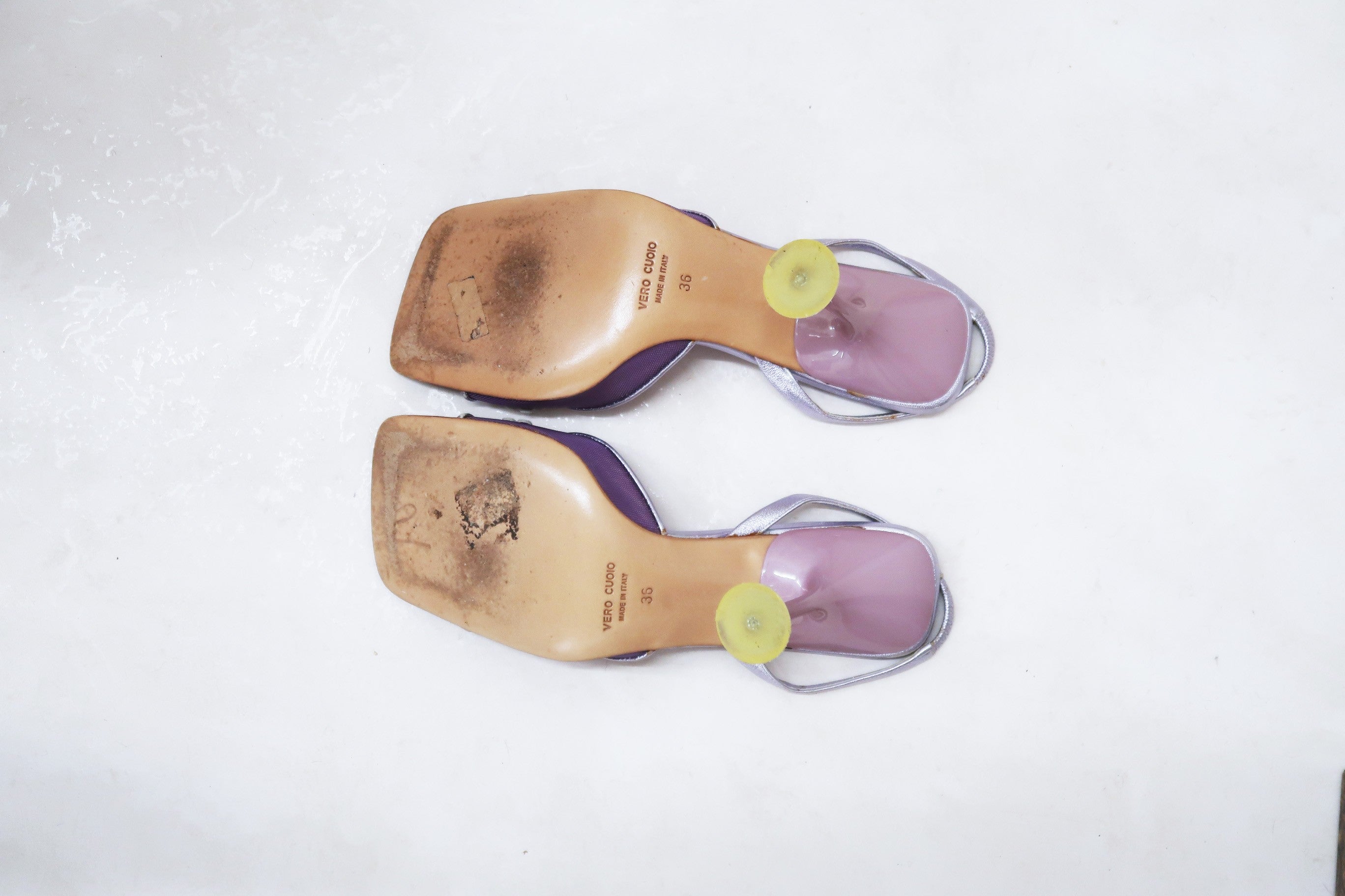 miu miu fw 1999 purple floral mesh slingbacks
