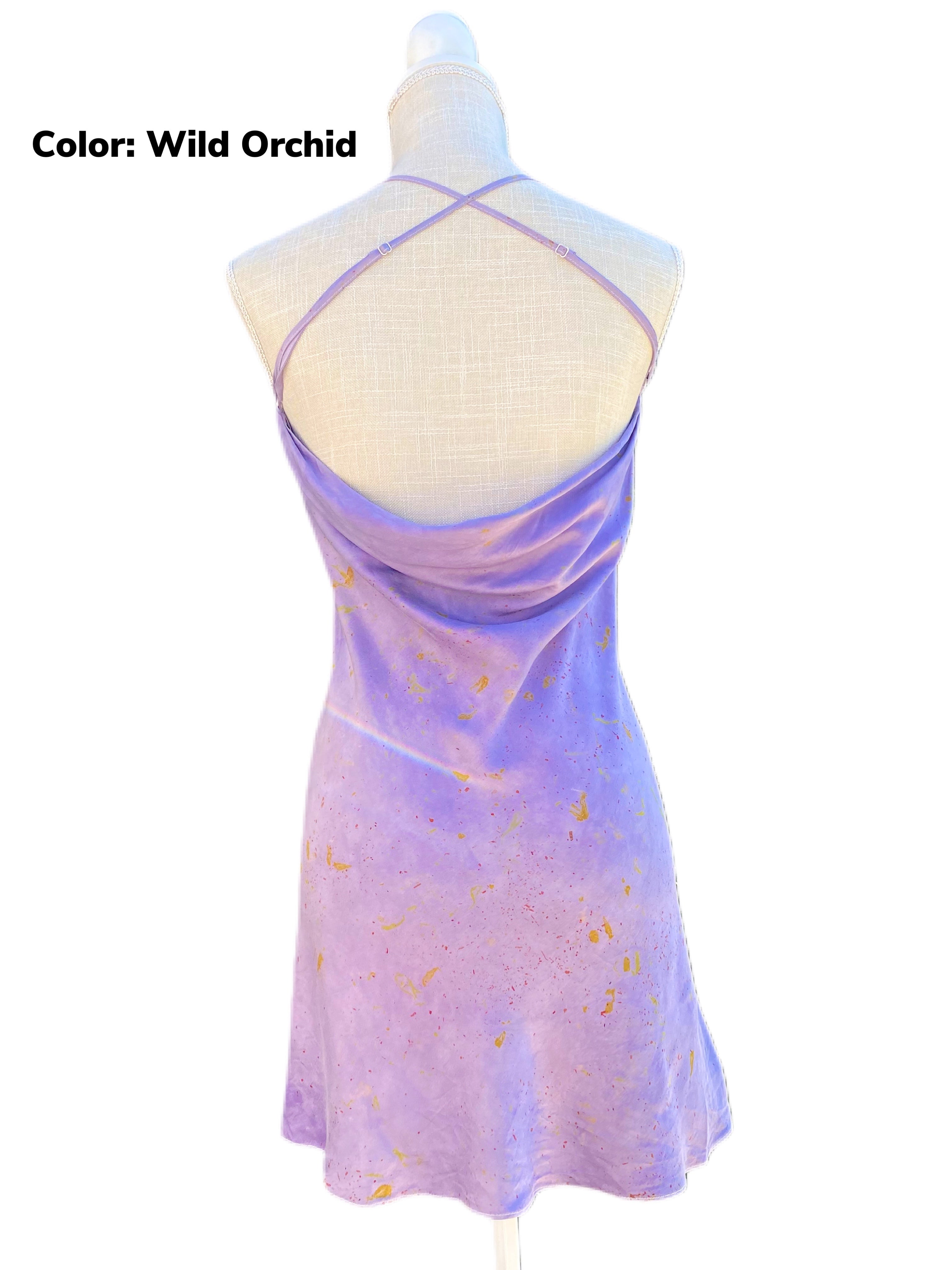 Wild Orchid Plant Dyed Silk Slip