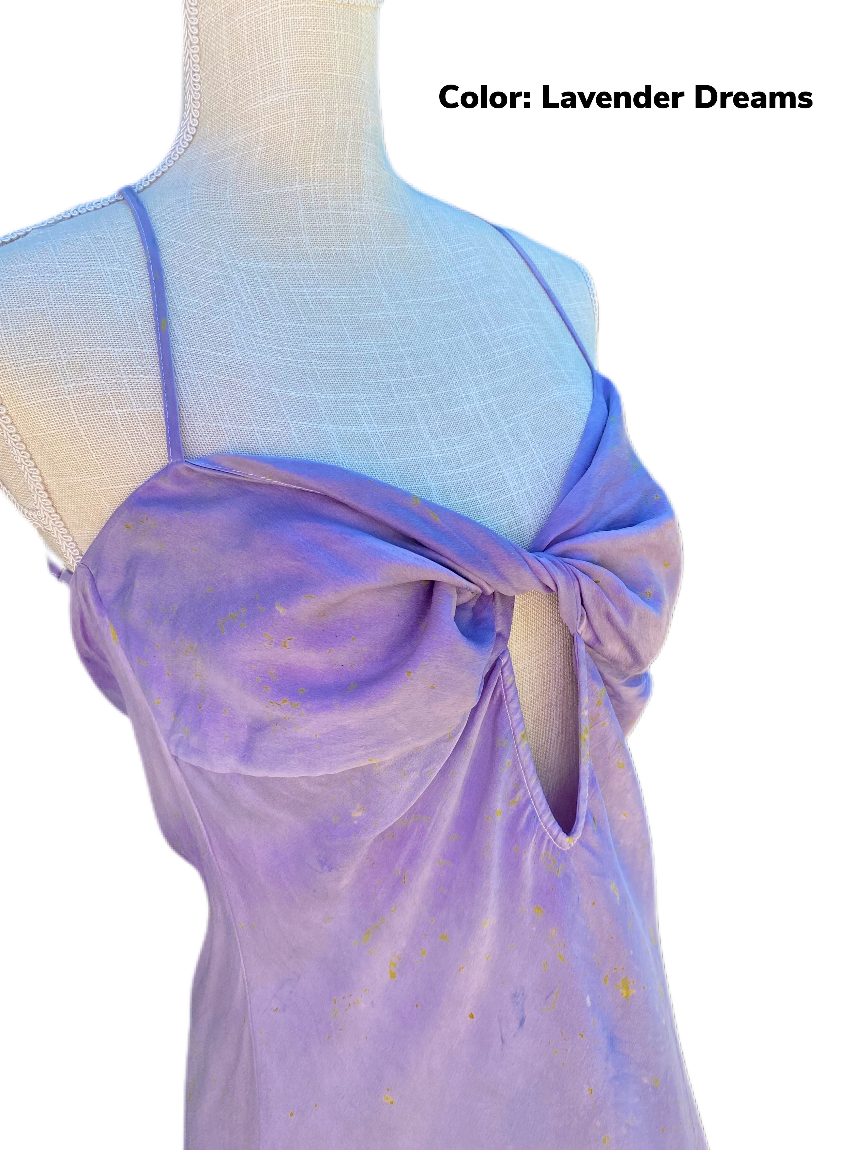 Wild Orchid Plant Dyed Silk Slip